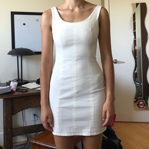 Simple white fitted dress, new with tags